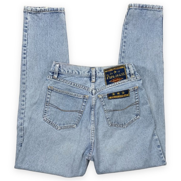 Pepe Jeans Jeans Vintage 99s Pepe Jeans Light Wash Denim High Waist Skinny Fit Mom Jeans